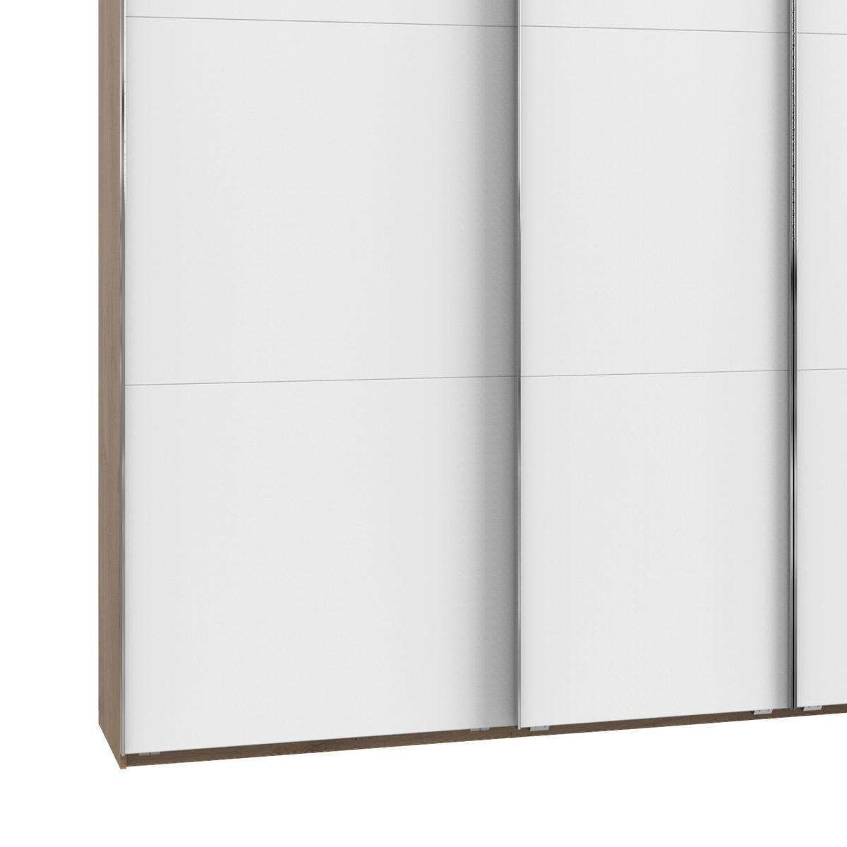 Ormar S Kliznim Vratima Level 36a - bijela/boje hrasta, Basics, drvni materijal/metal (350/216/65cm) - Modern Living