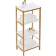 Badezimmerregal Mirella - Naturfarben/Weiß, KONVENTIONELL, Holz (40/95/30cm) - MÖMAX modern living