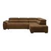 Ecksofa Gremio rechts Rostfarben - Rostfarben/Schwarz, MODERN, Kunststoff/Textil (283/206cm) - Premium Living