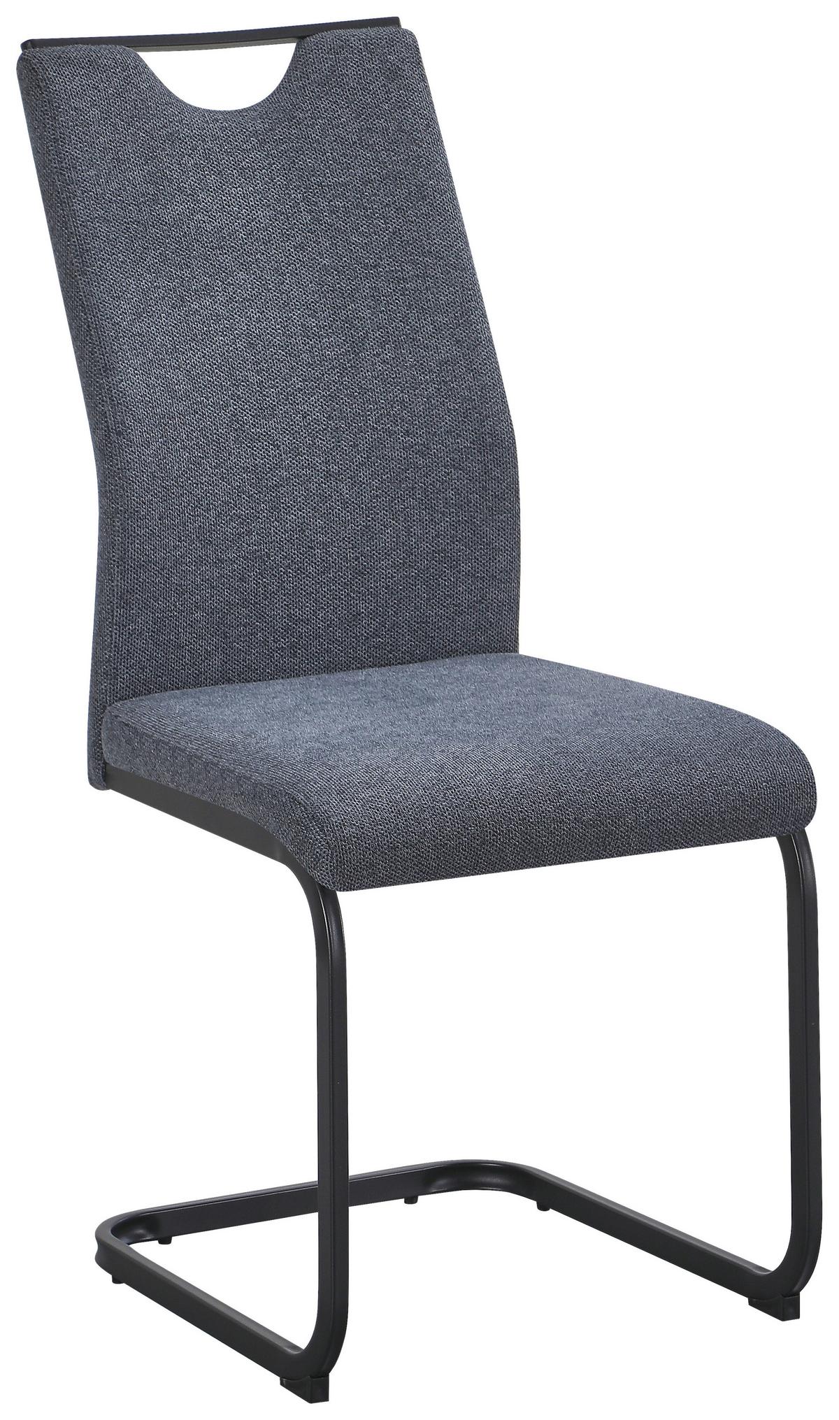 Schwingstuhl Mel Grau/Schwarz - Schwarz/Grau, Basics, Textil/Metall (58/98/43cm) - Based