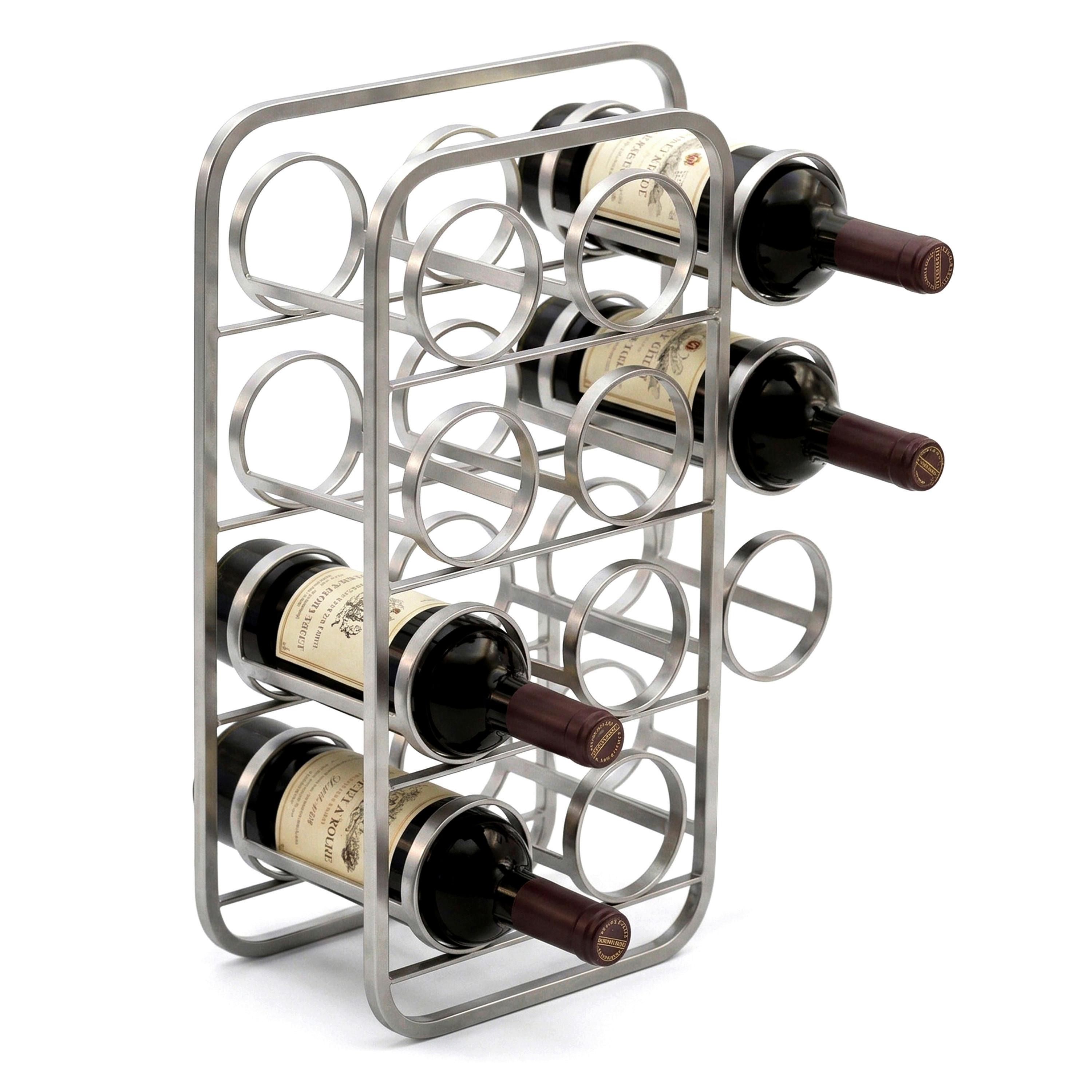 Weinregal Wl7.605 - Silberfarben, Design, Metall (34/47/15cm) - Livetastic