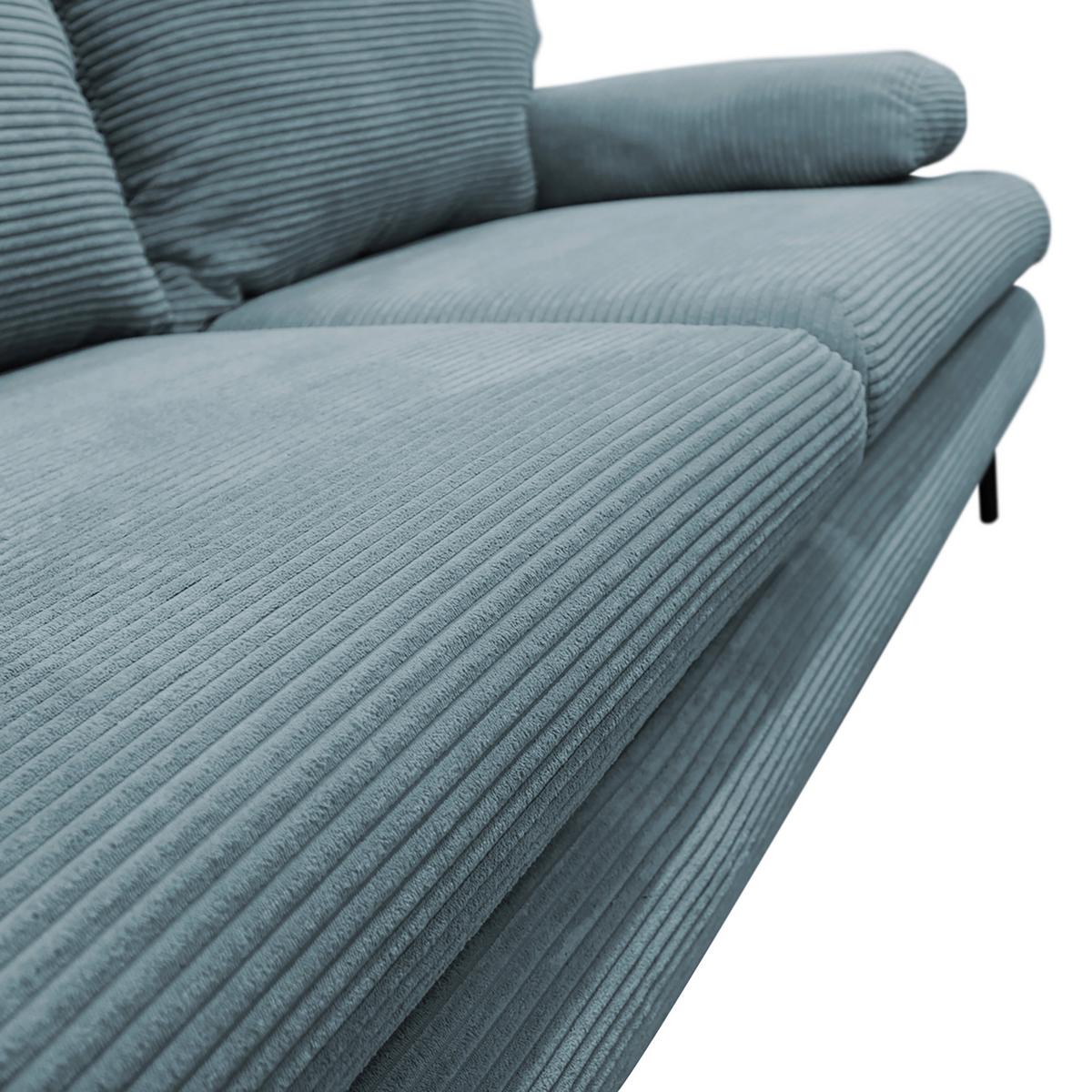 Canapea extensibila FIORE - turcoaz, Design, textil (202/85/99cm) - Modern Living