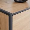 HYLLA QUEENS -EXKLUSIV- - svart/naturfärgad, Modern, metall/trämaterial (90/106/40cm) - Mömax