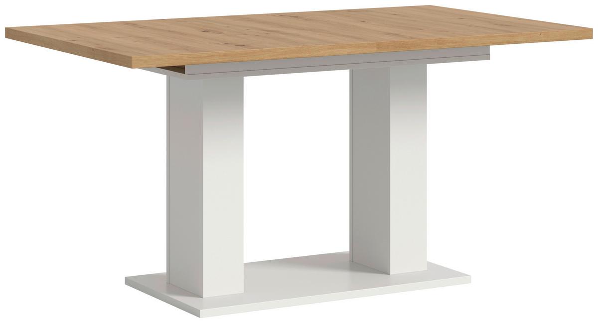 Ausziehtisch Marlon ca. 150-190 cm Eiche/Weiß - Eiche Artisan/Weiß, KONVENTIONELL, Holzwerkstoff (150-190/90/76cm) - MID.YOU