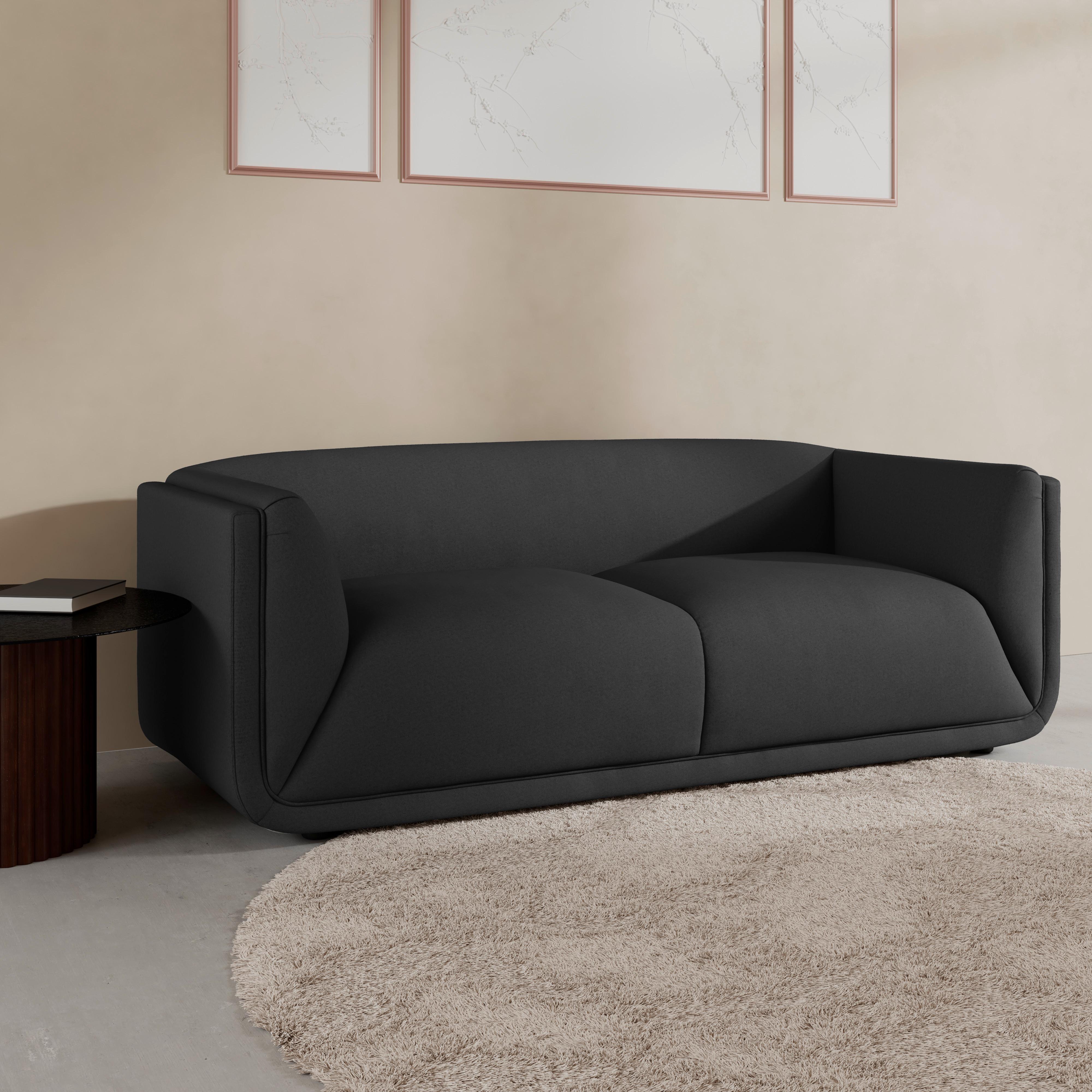 Sofa Hevi - tamno siva/crna, Moderno, drvo/tekstil (197/73/86cm) - Bessagi Home