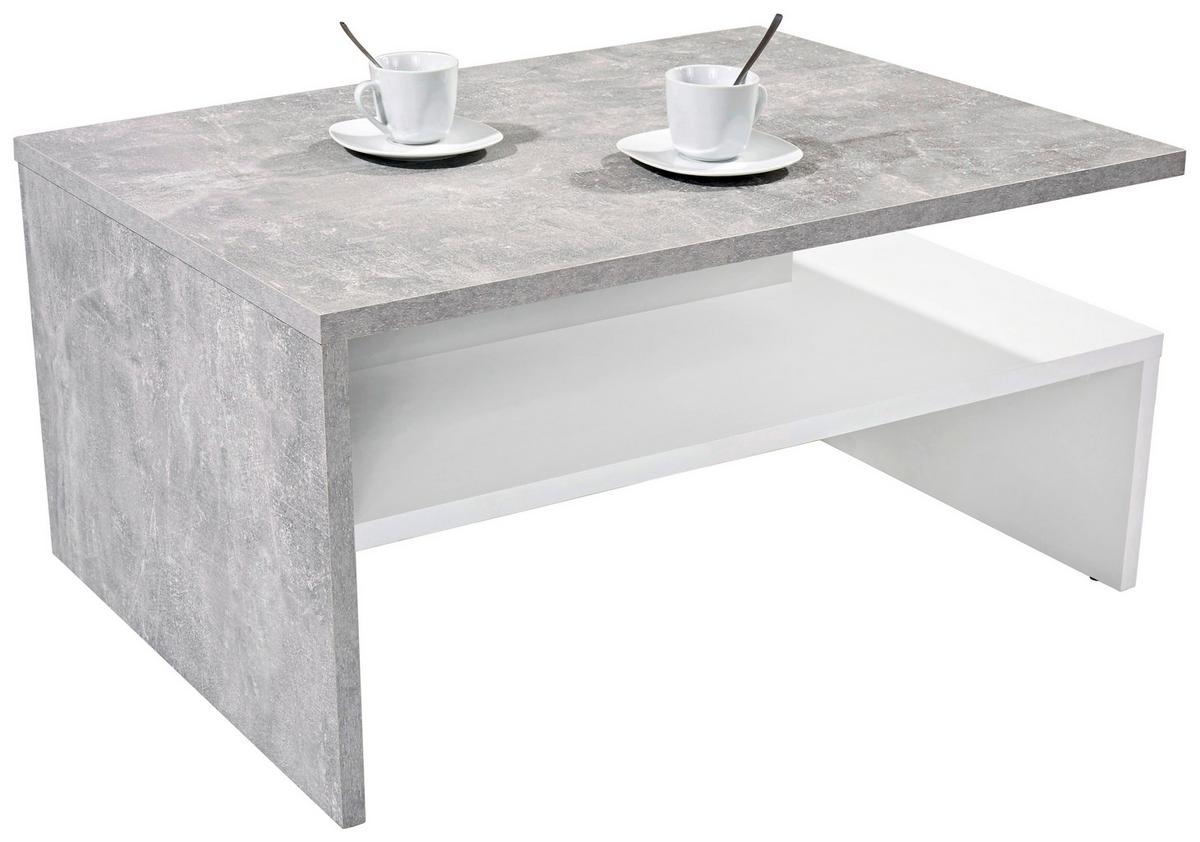 Măsuță de cafea LAURA - alb/gri, Modern, material pe bază de lemn (90/42/60cm) - Modern Living