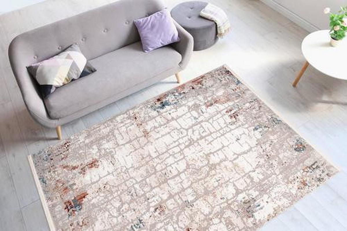 Vintage-teppich Ilm8y-80-150 - Rosa/Grau, Design, Textil (80/150cm) - Kayoom