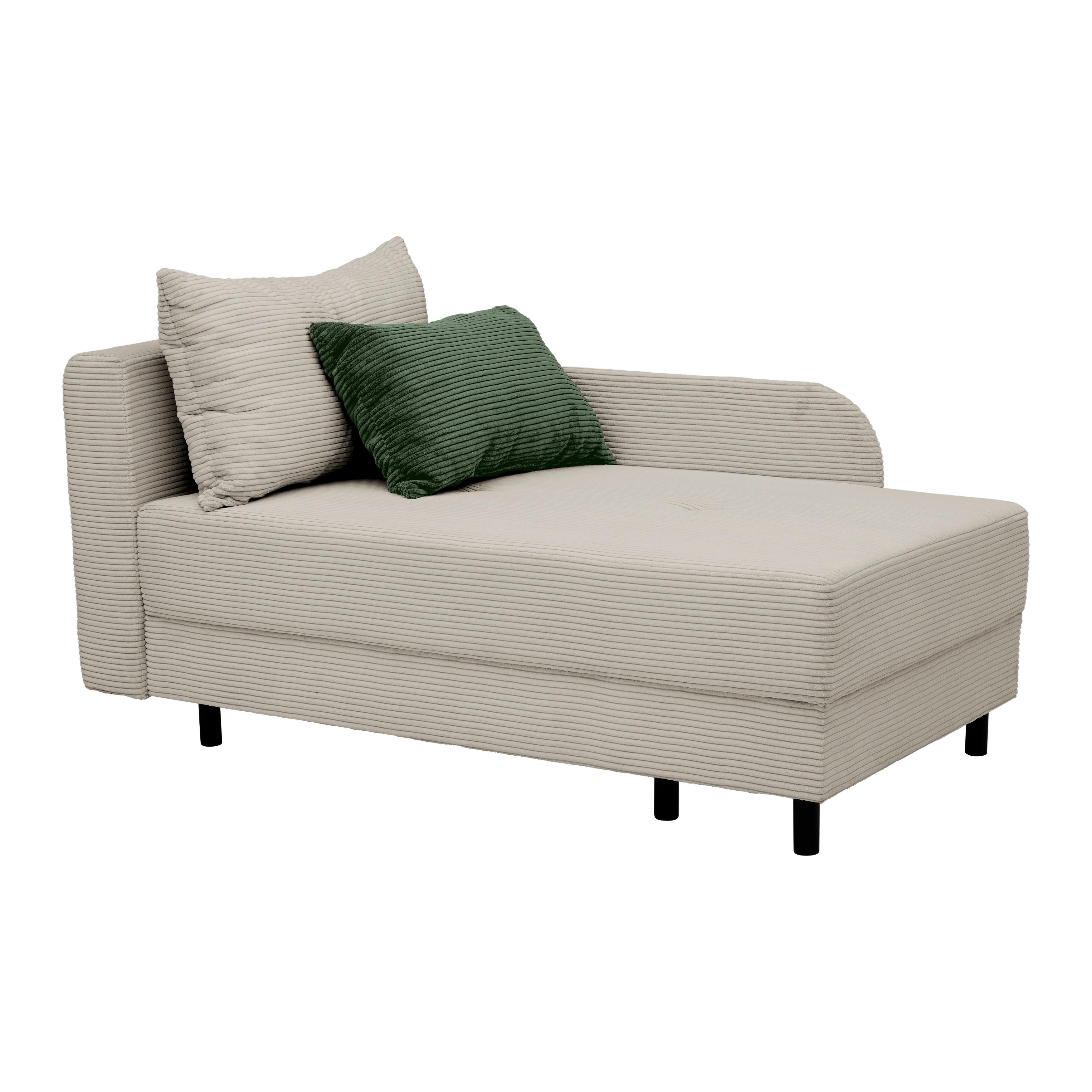 Liege Nova Beige - Beige/Schwarz, MODERN, Holz/Textil (85/62/145cm) - Mömax