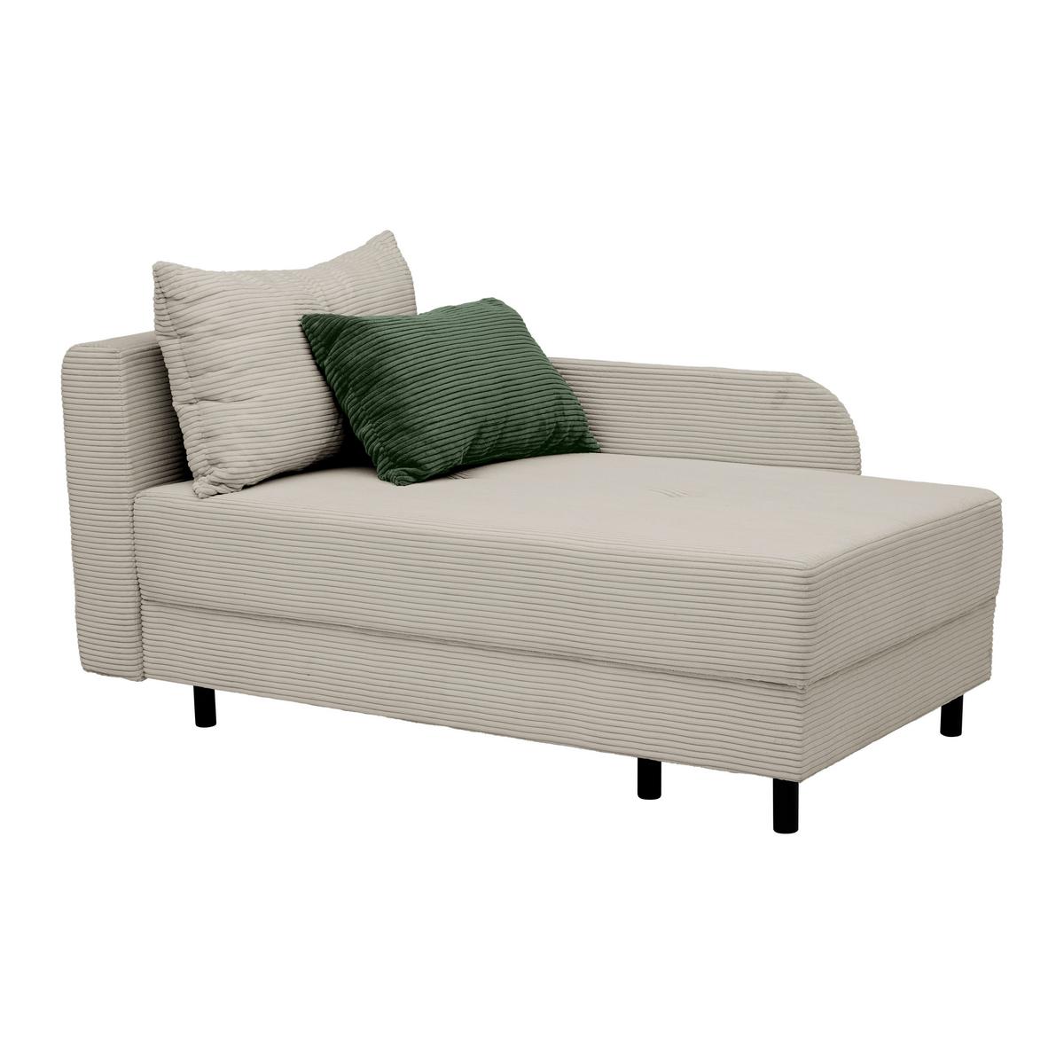 Liege Nova Beige - Beige/Schwarz, MODERN, Holz/Textil (85/62/145cm) - Mömax
