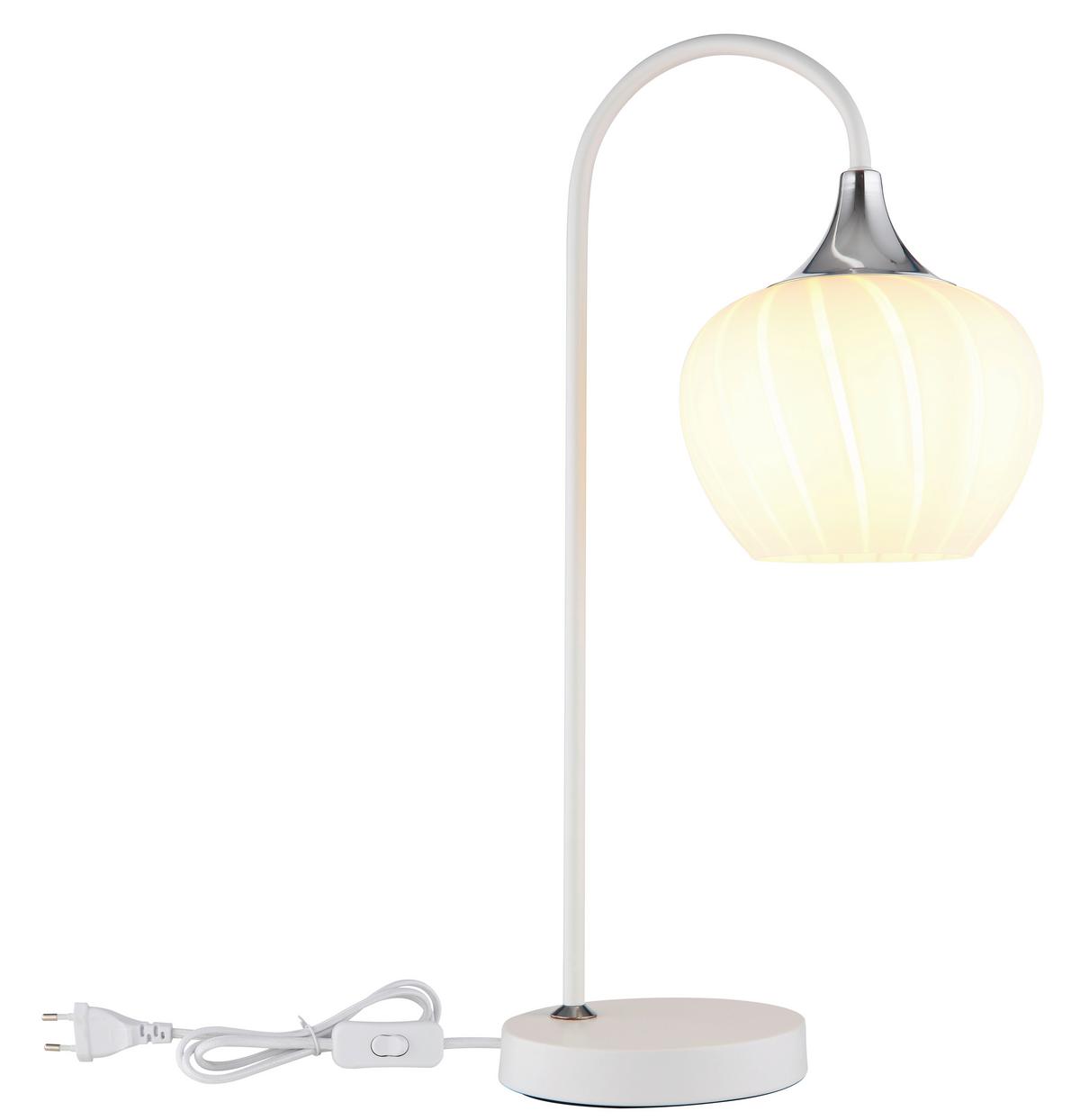 Tischleuchte Maxy Weiß max. 40 Watt - Konventionell (27,5/16/54,0cm) - Globo