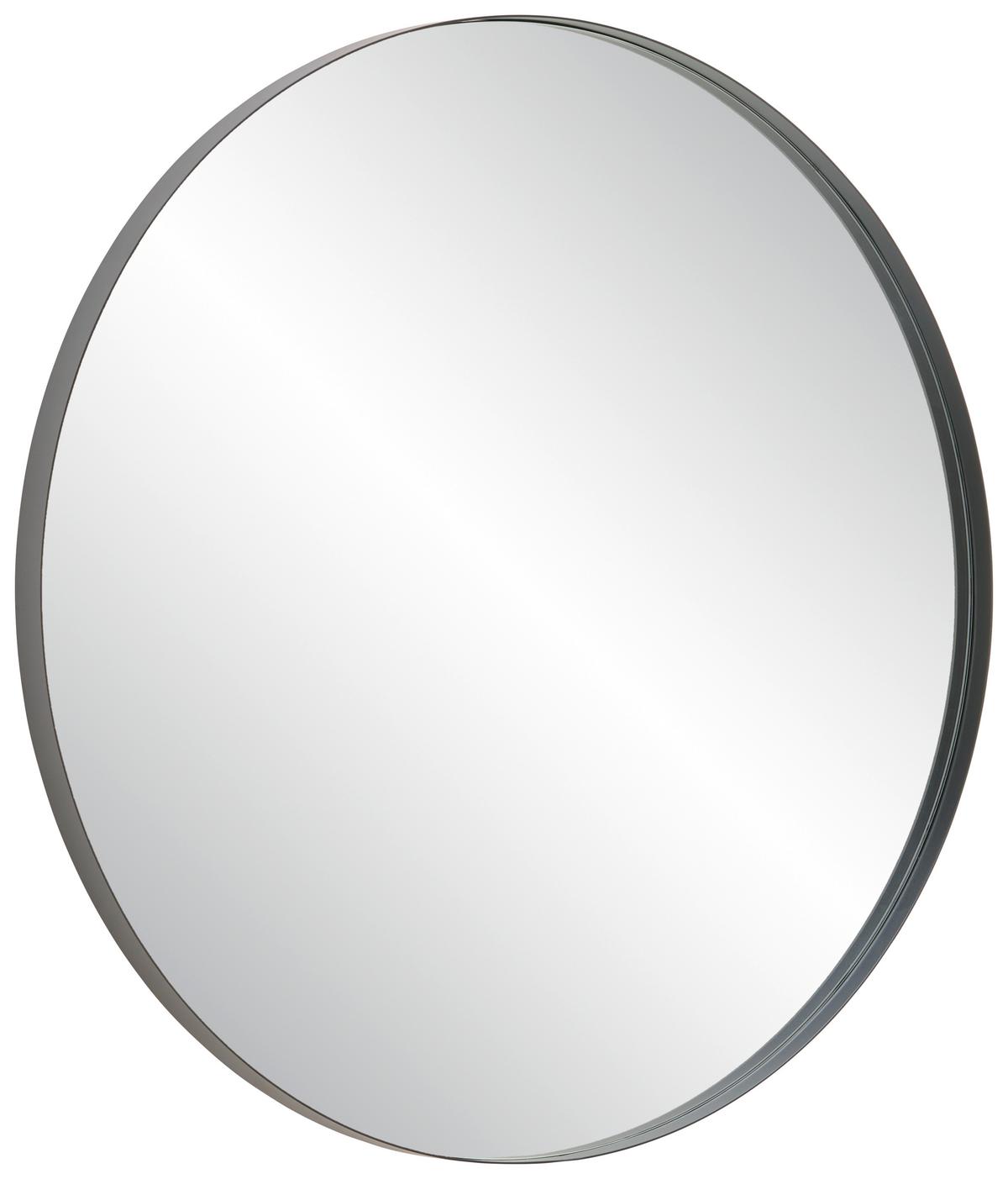 LUSTRO ŚCIENNE TONDO - czarny, Trend, metal/szkło (80/80/3,5cm) - Xora
