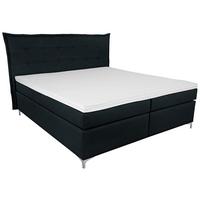 Boxspring Krevet Fabio - crna, Moderno, tekstil/metal (180/200cm)