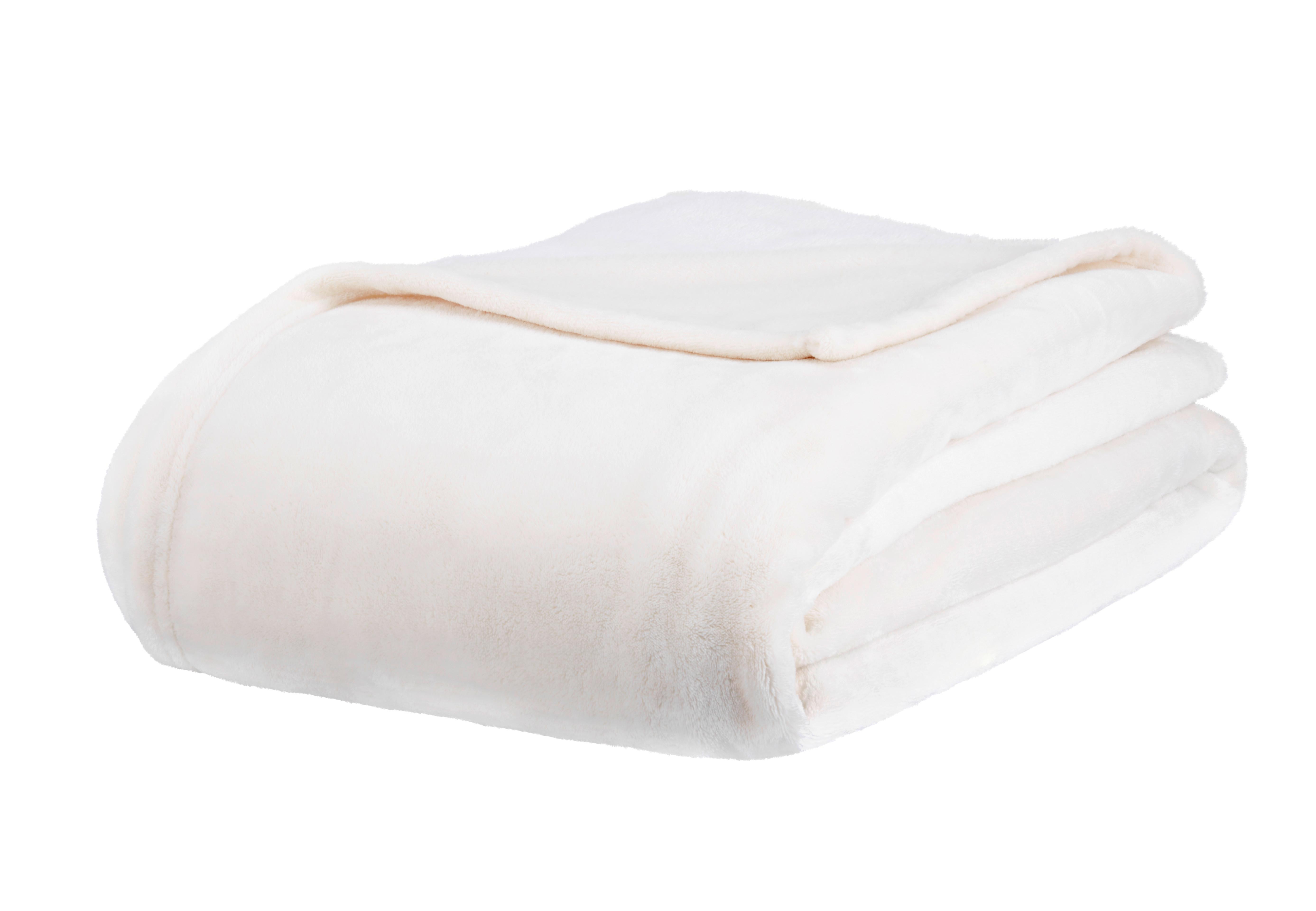 Pătură pufoasă Kuschelix - alb, textil (140/200cm) - Modern Living