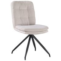 Stuhl Nova Beige - Beige/Schwarz, MODERN, Textil/Metall (48/89/67cm) - Premium Living