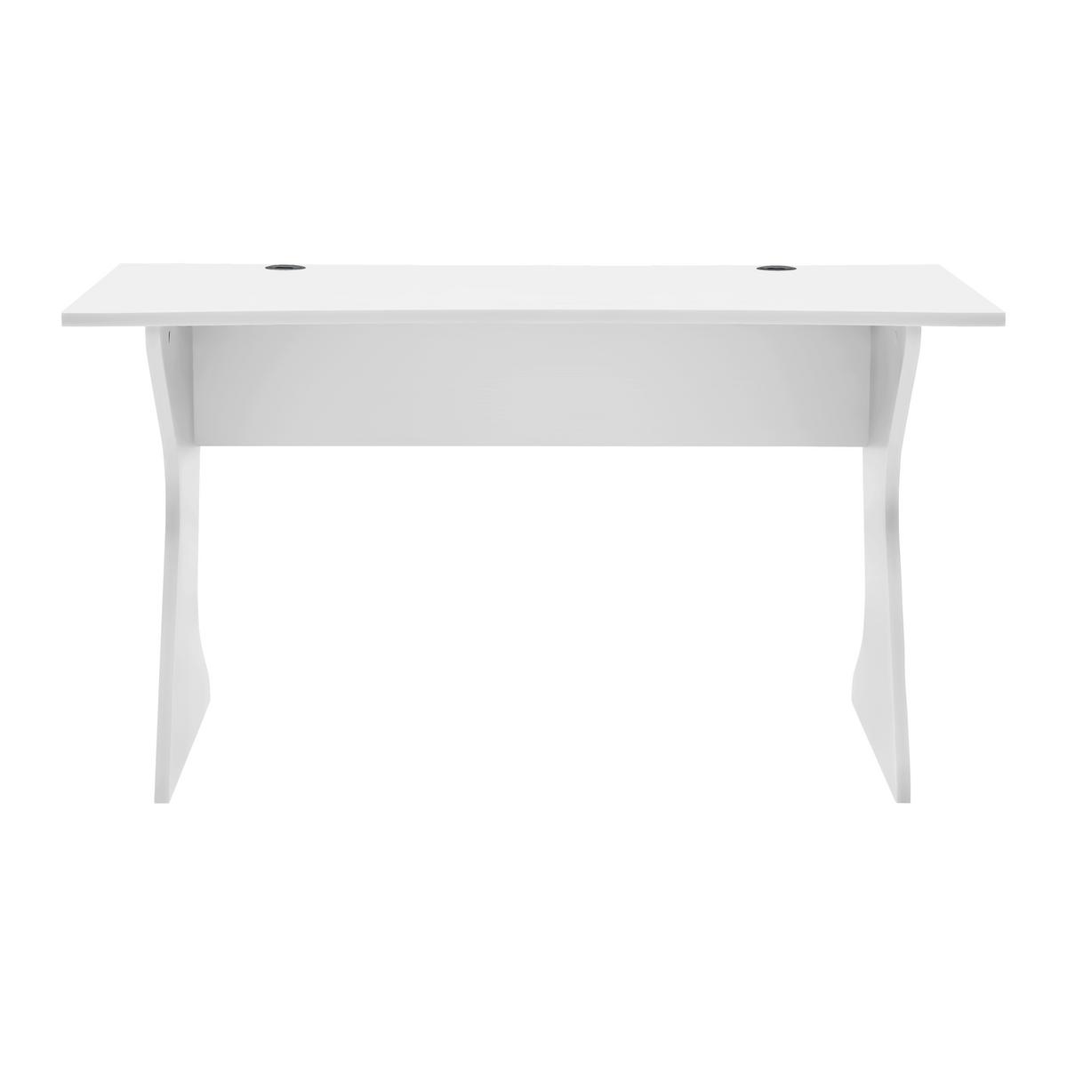 Schreibtisch Utapau in Weiß - Weiß, MODERN, Holzwerkstoff (140/76,2/65cm) - Mömax