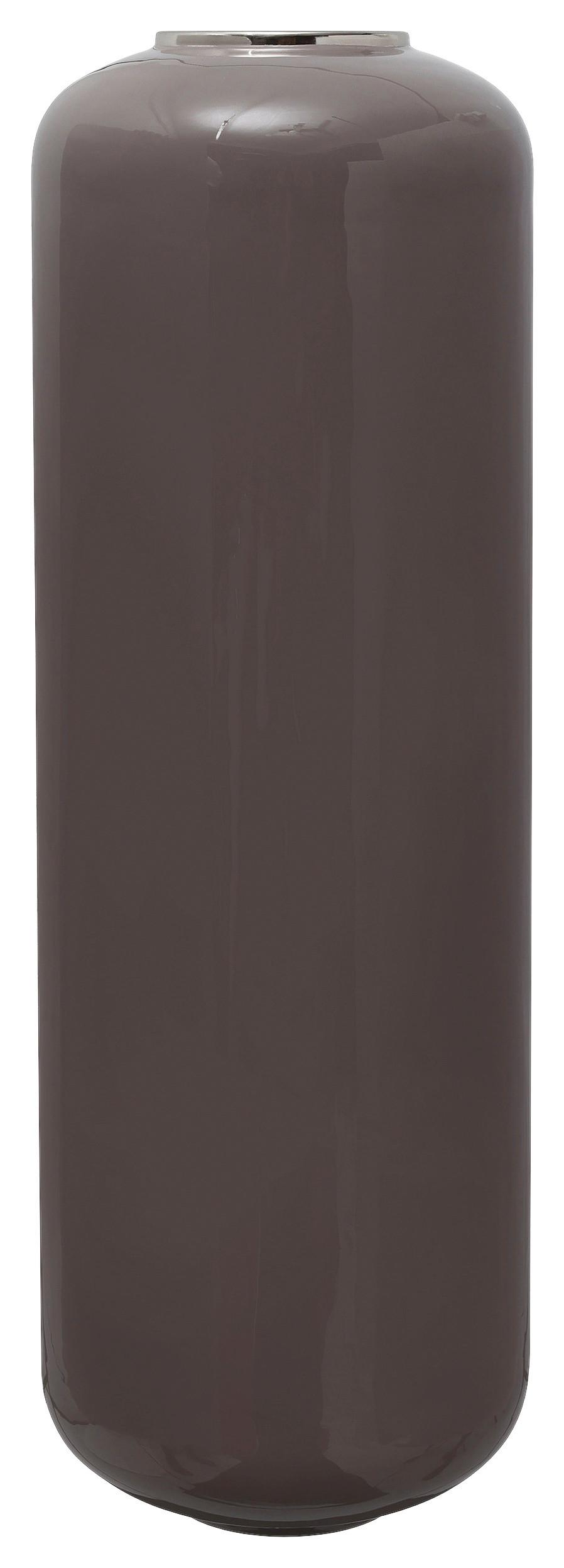 Bodenvase Art Deco Silberfarben - Silberfarben, Trend, Metall (30/91cm) - Kayoom