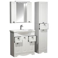 Kopalnica Casalo Xl, Bela - srebrne barve/bela, Moderno, kovina/steklo (110cm) - MID.YOU