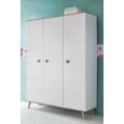 Omara Za Oblačila Billund - hrast/bela, Moderno, leseni material/les (125/202/55cm) - Modern Living Omara Za Oblačila Billund - hrast/bela, Moderno, leseni material/les (125/202/55cm) - Modern Living
