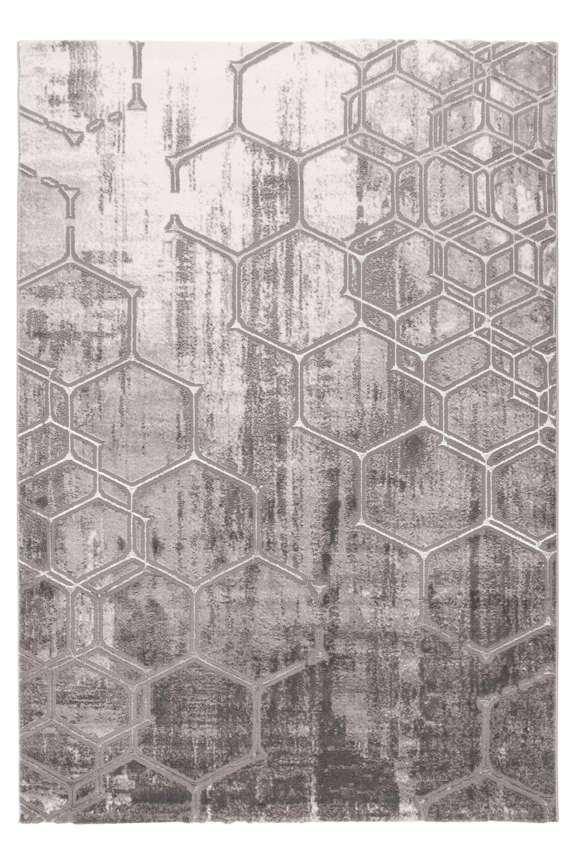 FLACHWEBETEPPICH MINERAL 525 SILBER 80X300 - Silberfarben, Basics, Textil (80/300cm) - Kayoom