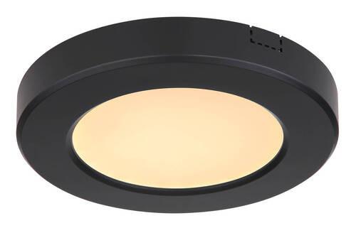 Stropna Led-svetilka 12379-6b Lasse - črna/bela, Basics, umetna masa (12,6/1,8cm) - Globo