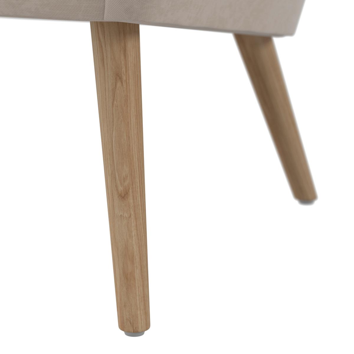 Dvosjed Monique - prirodne boje/bež, Moderno, drvo/metal (126/74/76cm) - Bessagi Home