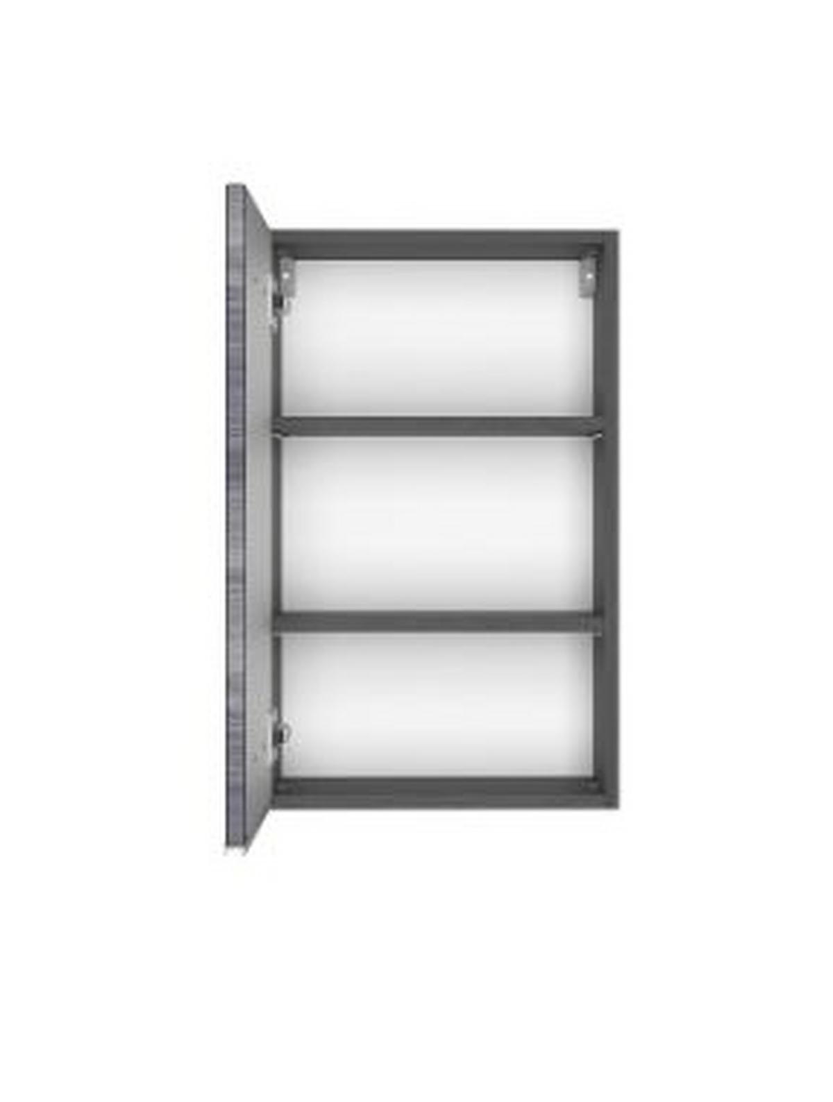 Hängeschrank in Grau 'Arezzo' - Alufarben/Silbereichenfarben, Basics, Holzwerkstoff/Metall (40/64/20cm) - Held