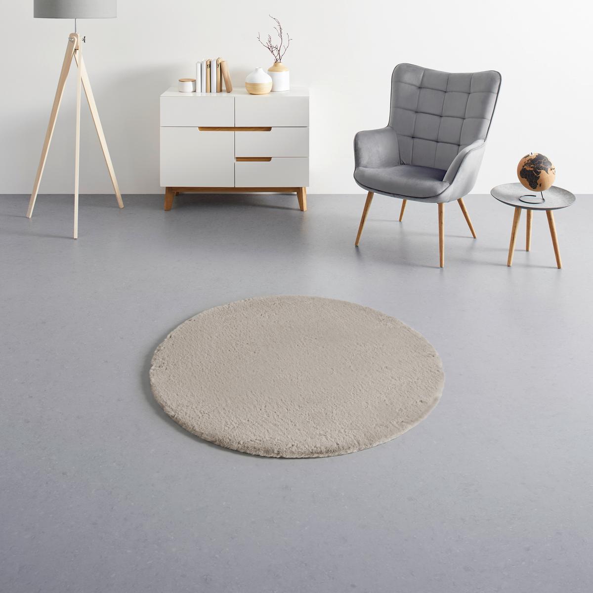 Umjetno Krzno Caroline 5 Ø:120cm - svijetlo smeđa/boje pijeska, Moderno, tekstil (120cm) - Mömax