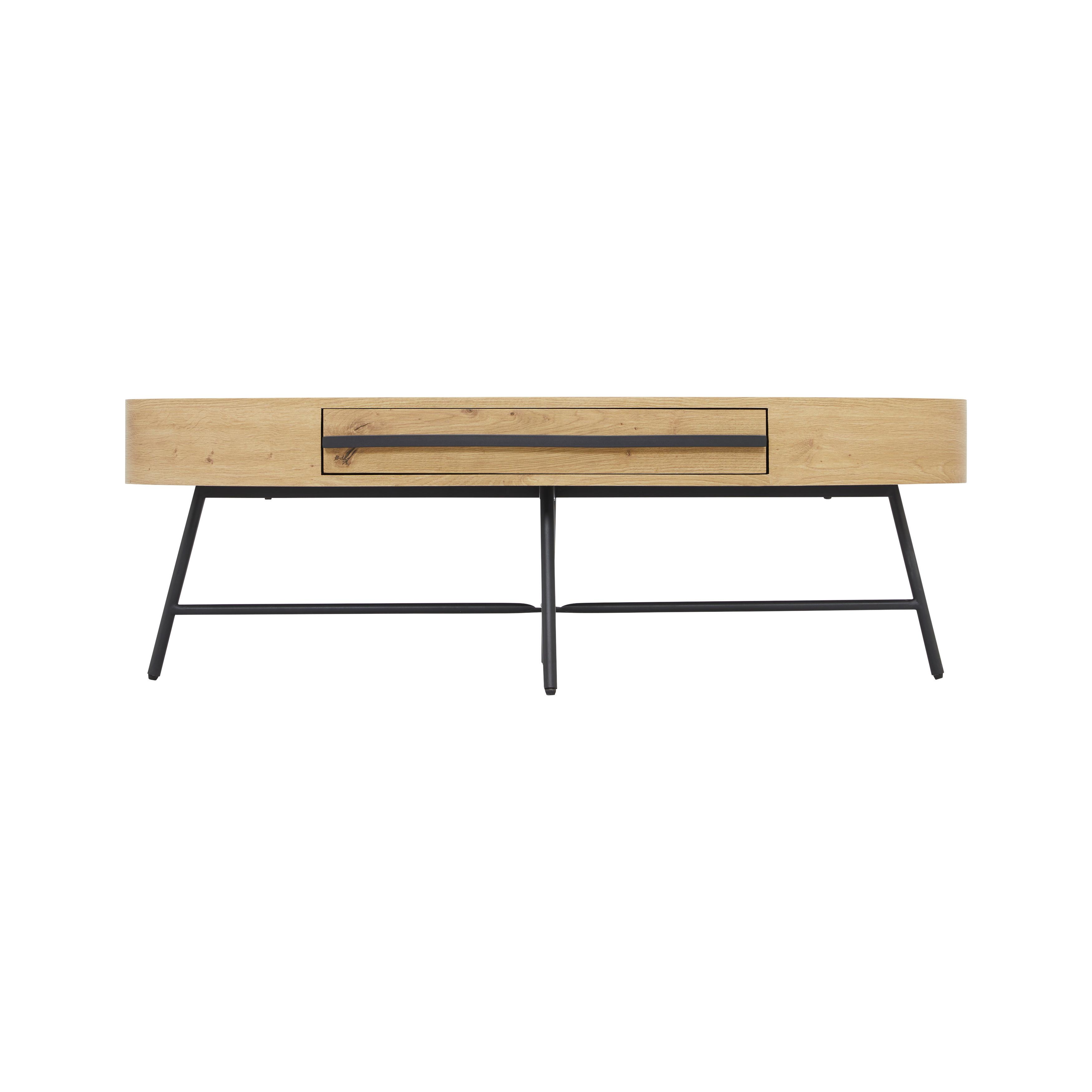 SOFFBORD EMILIA - svart/ekfärgad, Modern, metall (120/60/40cm) - Bessagi Home