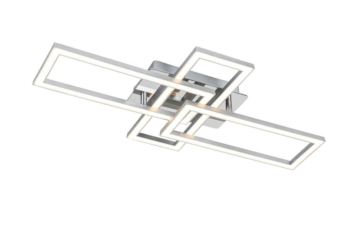 LED-Deckenleuchte Omie Silber-/Chromfarben max.24Watt - Chromfarben/Silberfarben, MODERN, Kunststoff/Metall (63,5/34/8cm) - Mömax