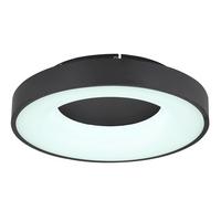 Stropna Led-svetilka Jolli, S Sijalko - črna/opal, Design, kovina/umetna masa (40/10cm) - Globo