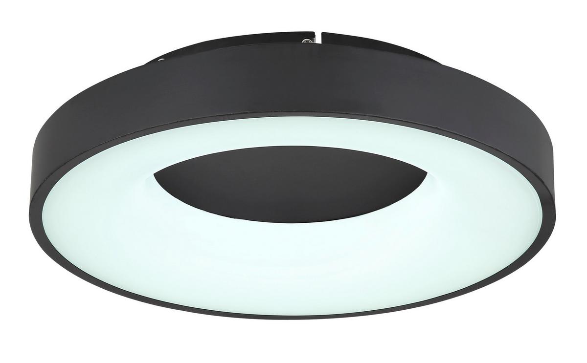 Stropna Led-svetilka Jolli, S Sijalko - črna/opal, Design, kovina/umetna masa (40/10cm) - Globo