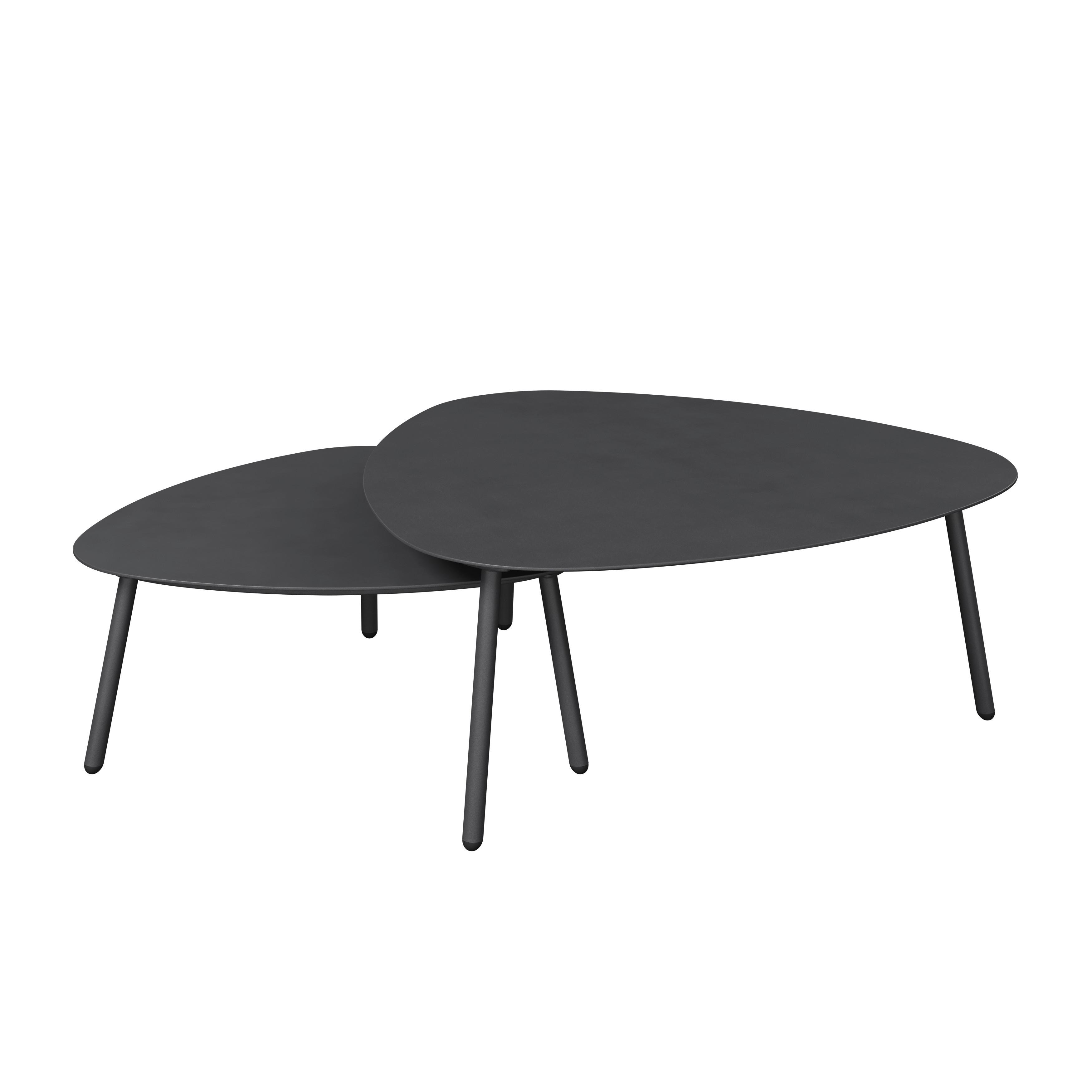 SIDOBORD SET LEONIE - antracit, Basics, metall (90/91/35cm) - Mömax