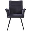 STOL MED ARMSTÖD NOVA - grå/svart, Modern, metall/textil (63/88/63cm) - Mömax