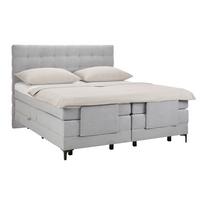 Boxspringbett in Grau ca. 160x200cm - Schwarz/Grau, Konventionell, Holz/Holzwerkstoff (165/122/210cm) - Premium Living
