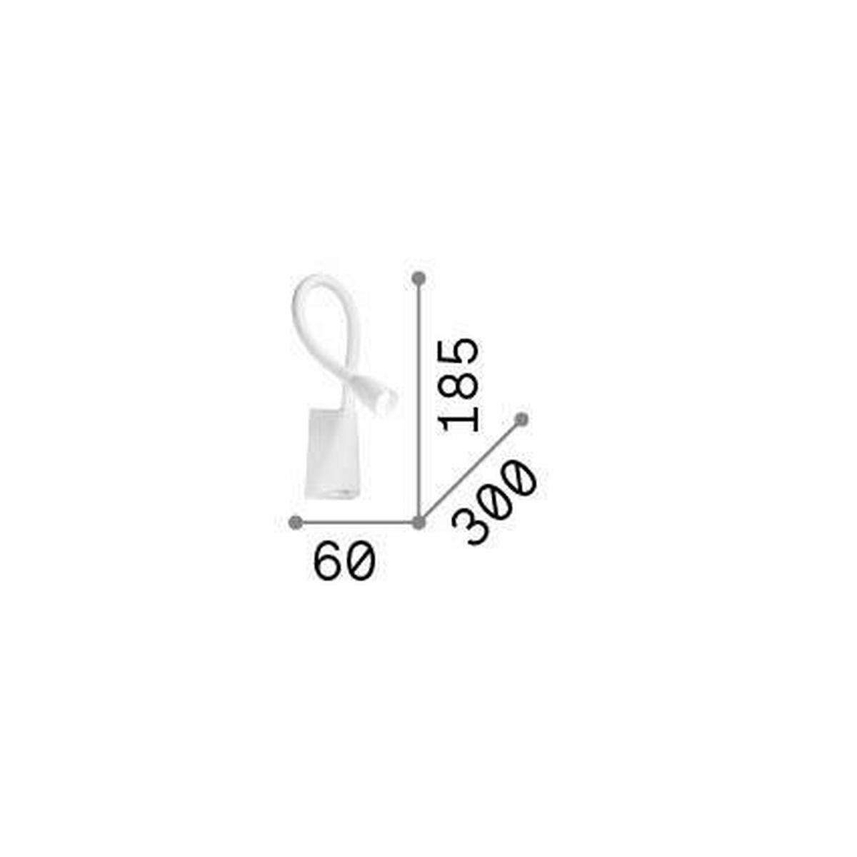 LED-Wandleuchte Goose AP Schwarz max. 3 Watt - Schwarz, Design, Kunststoff/Metall (6/18,50/30cm) - Ideal Lux