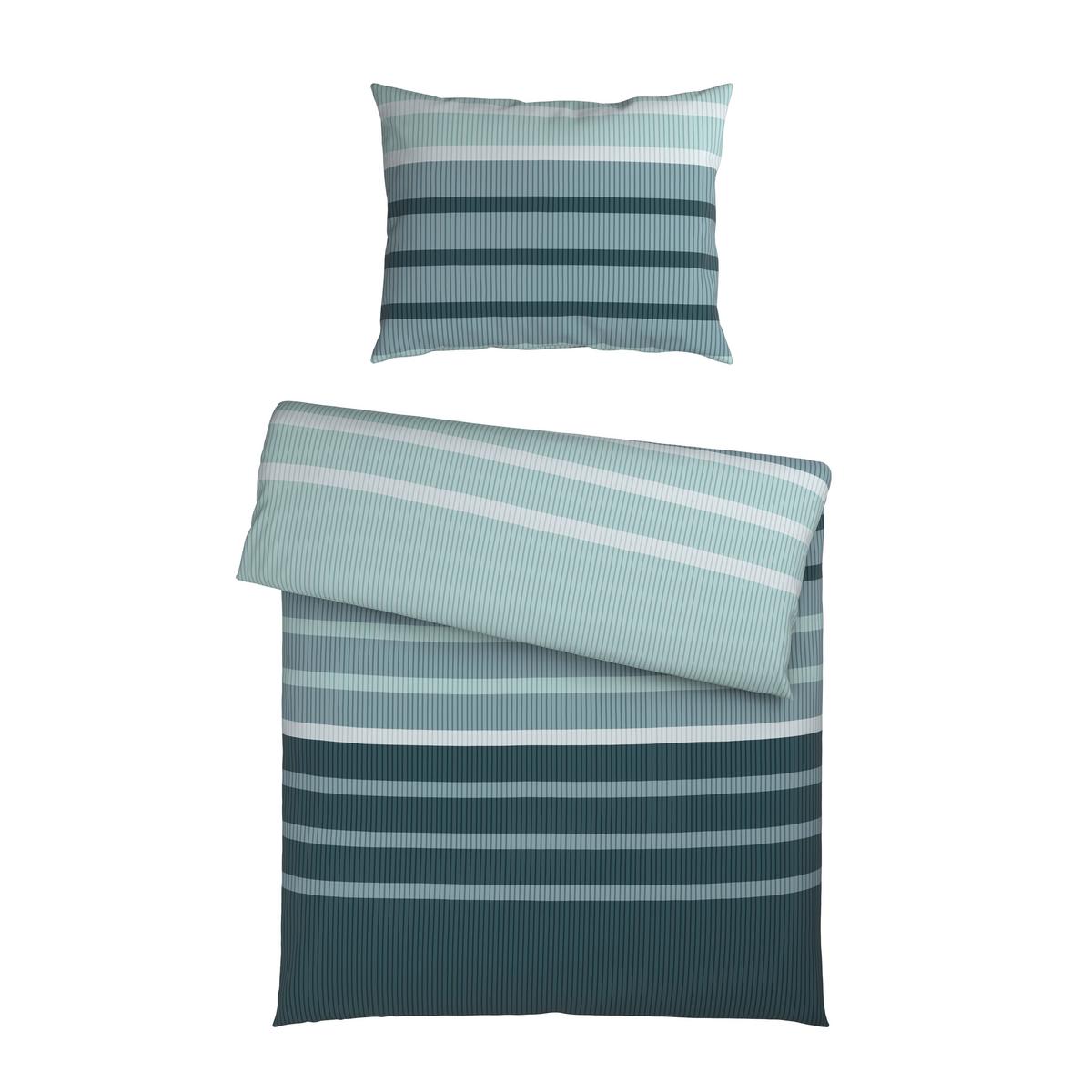 Bettwäscheset STREIF - Blau/Schwarz, Konventionell, Textil (160/210cm) - Mömax