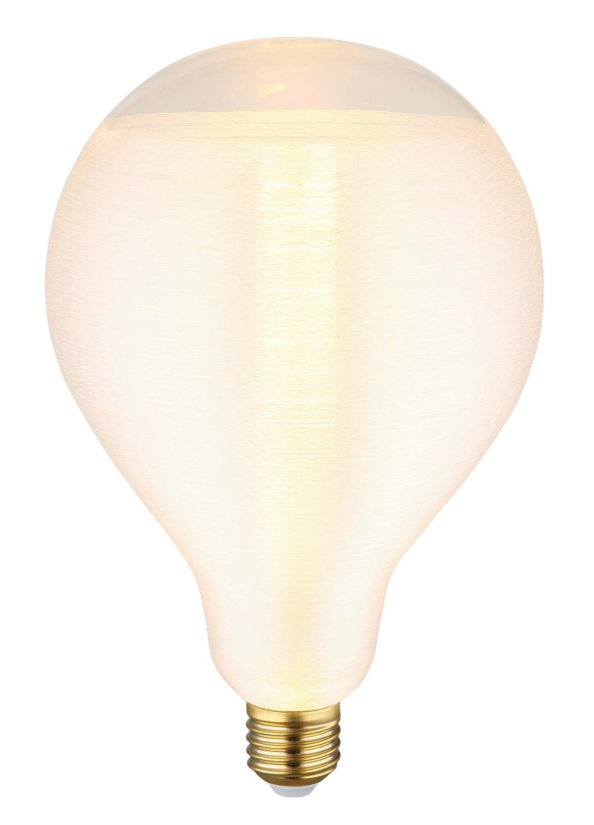 Led-sijalka 11537 - prozorno/barve medenine, Basics, kovina/steklo (13/21cm) - Globo