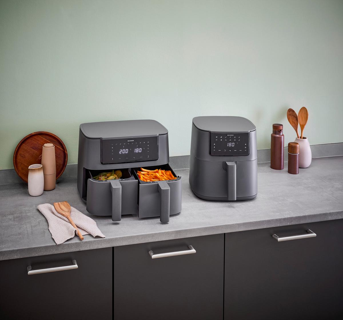 FRYTKOWNICA BEZTŁUSZCZOWA FR 9545 - szary, Basics, tworzywo sztuczne (38,7/31,0/29,0cm) - Severin