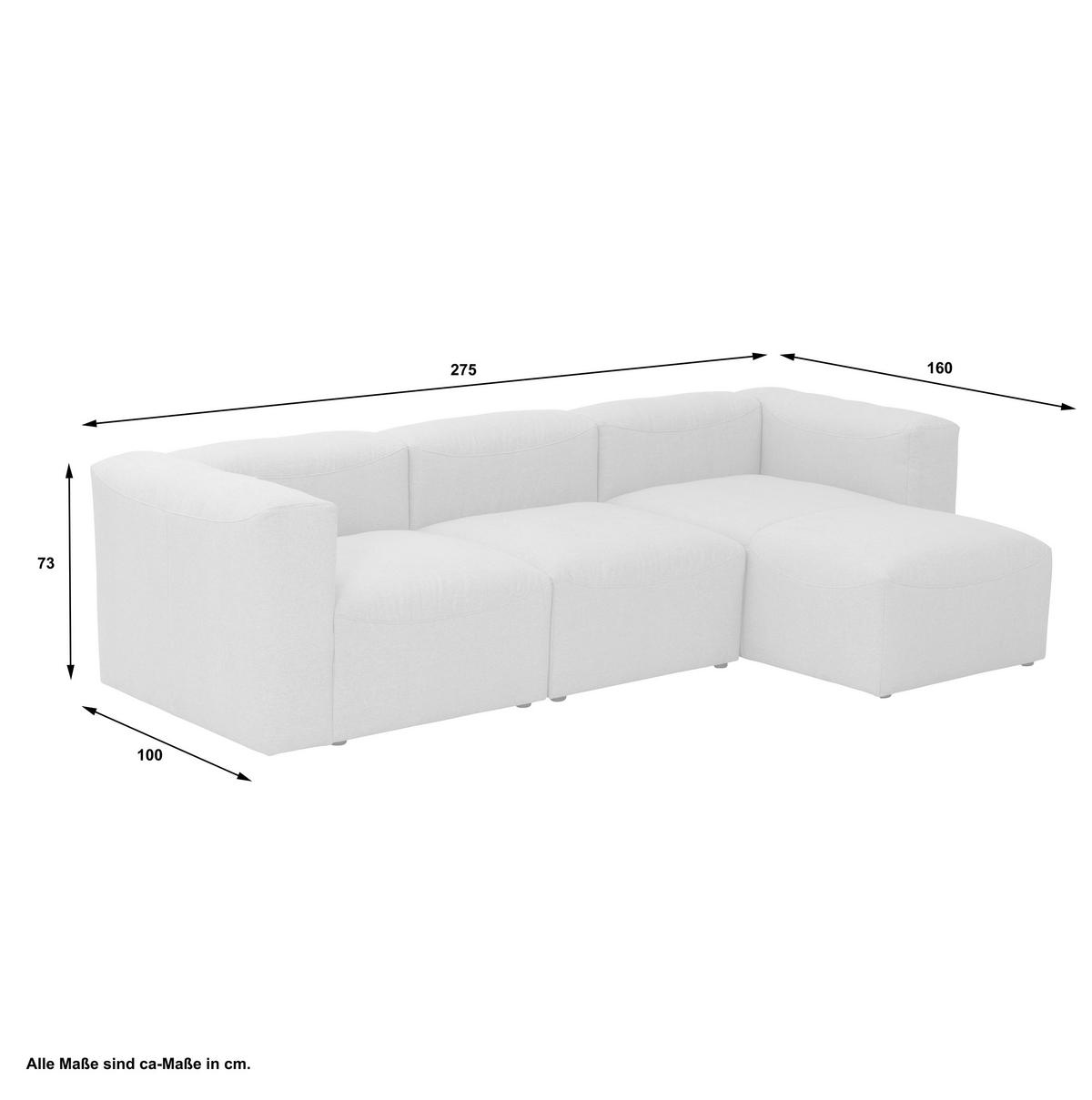 ECKSOFA LENA - Anthrazit, Design, Kunststoff/Textil (275/160cm) - Max Winzer