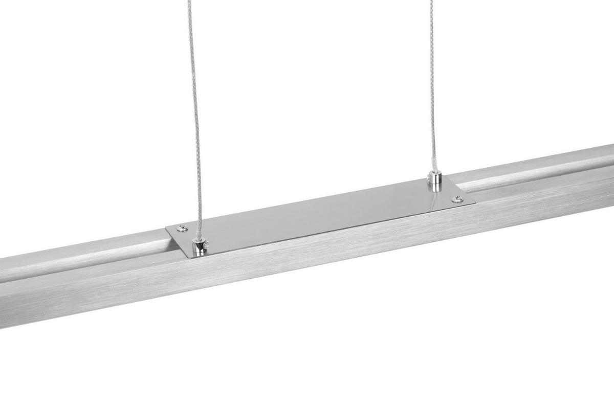 LAMPA WISZĄCA LED FINE *SBB* - kolor niklowy, Basics, tworzywo sztuczne/metal (110/6/120cm) - Boxxx