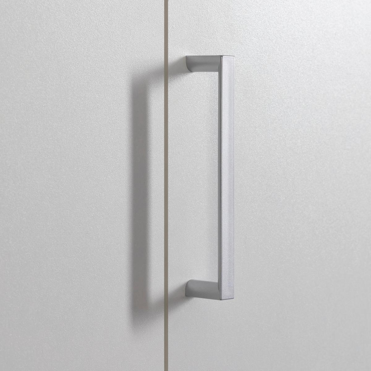 Drehtürenschrank in Weiß - Alufarben/Weiß, KONVENTIONELL, Holzwerkstoff/Kunststoff (119,6/196,3/53,5cm) - Mömax