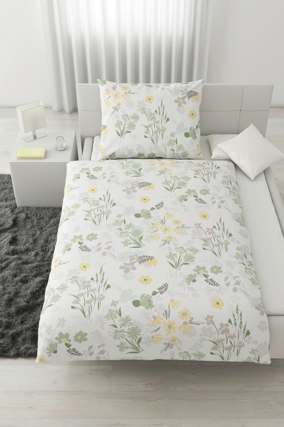 BETTWÄSCHESET ANNELIESE - Grün, Konventionell, Textil (160/210cm) - Modern Living