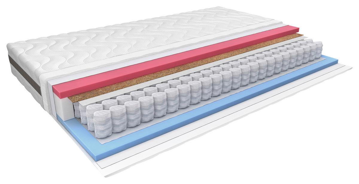 Ležišče Z Žepkastim Vzmetenjem Air Fusion - bela, tekstil (90/200cm) - Premium Living