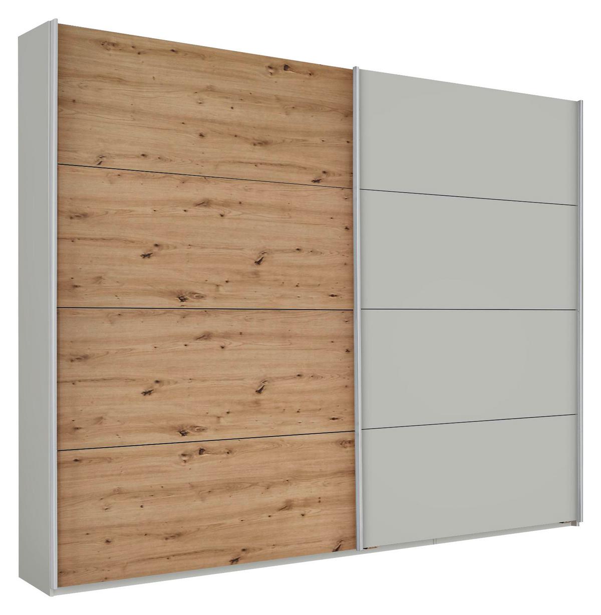 Ormar S Kliznim Vratima Feldkirch - siva/boje hrasta, Moderno, drvni materijal/metal (271/229/62cm) - Modern Living