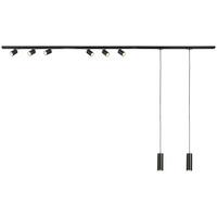 SYSTEM SZYNOWY BINE - czarny/kolor chromowy, Trend, tworzywo sztuczne/metal (262cm) - Novel