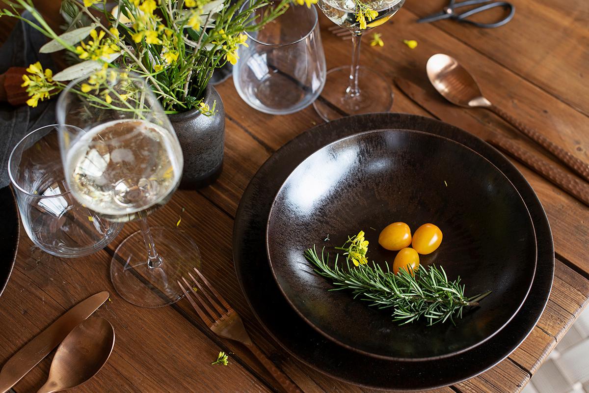 TAFELSERVICE METALLIC BRONZE - Dunkelbraun, Basics, Keramik - Mäser