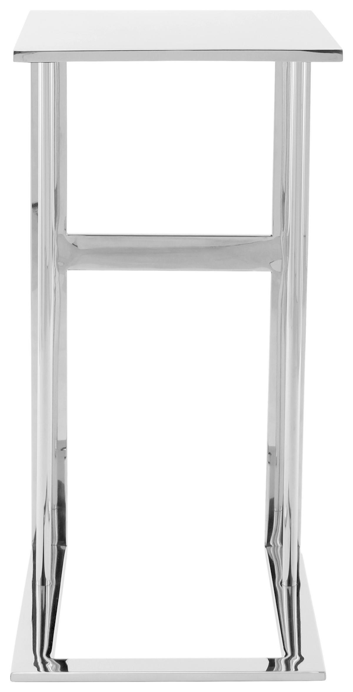 BEISTELLTISCH SITA 100 SILBER - Grau, Design, Metall (40/60/30cm) - Kayoom