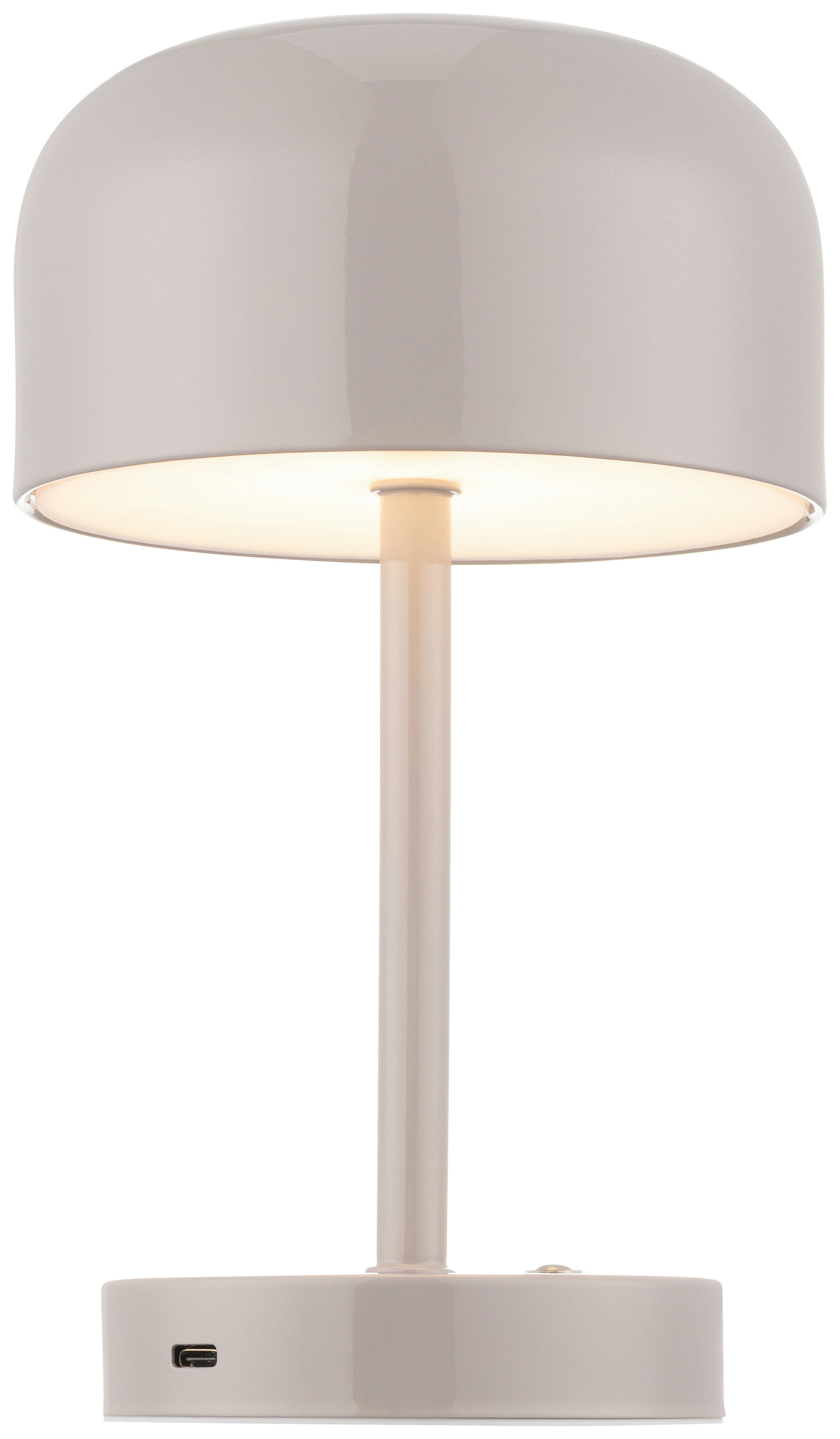 Veioză cu acumulator Softi - gri, Modern, plastic/metal (10/22,5/12,5cm) - Mömax