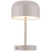 Veioză cu acumulator Softi - gri, Modern, plastic/metal (10/22,5/12,5cm) - Mömax