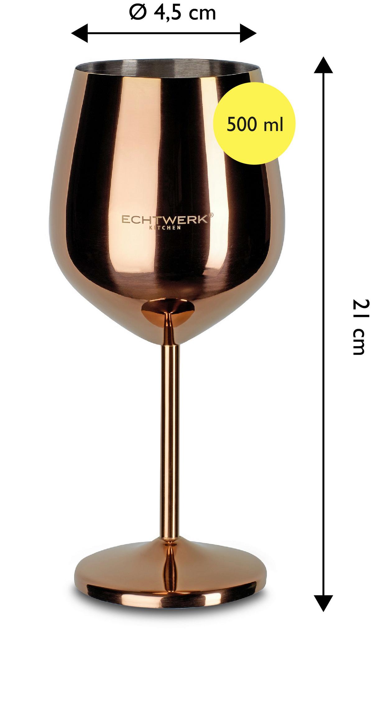 Set Kozarcev Wine, 6-Delni - barve bakra, Trend, kovina (21cm) - Echtwerk